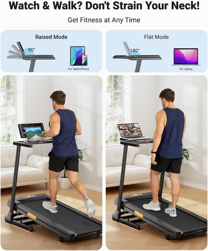 Vista 5 de THERUN Cinta de correr inclinada, cinta de correr con cinta de correr sin Naranja