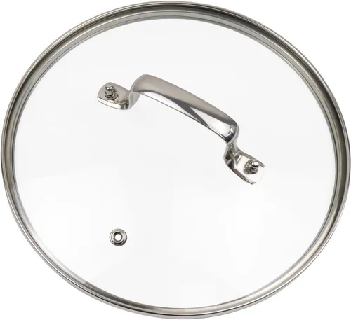 Vista 8 de Tapa de vidrio templado de 8" con orificio de ventilación de vapor