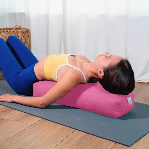 Vista 138 de Sol Living Almohada de yoga rectangular para meditación, accesorios de meditación de algodón, almohada de meditación restaurativa de yoga, almohada