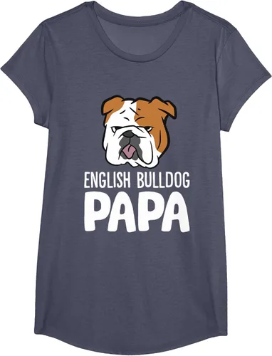 Vista 20 de Camiseta divertida de Bulldog Inglés para papá dueño de perro, Negro