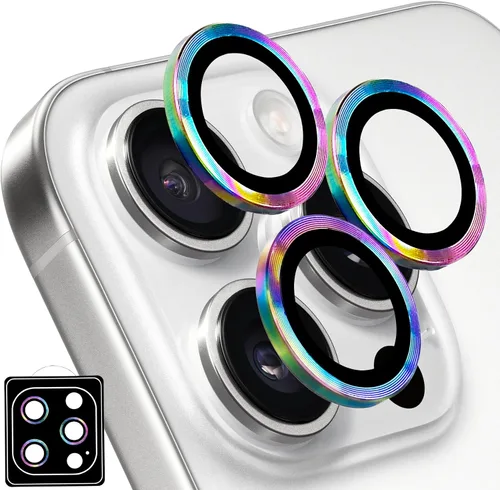 Vista 71 de Compatible con iPhone 13 Pro para iPhone 13 Pro Max, protector de lente de cámara antiarañazos, vidrio templado 9H, protector de cámara de metal a