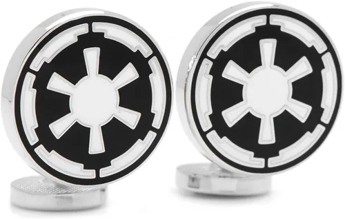 Vista 2 de Gemelos con símbolo del Imperio Imperial de Star Wars, con licencia oficial, Blanco