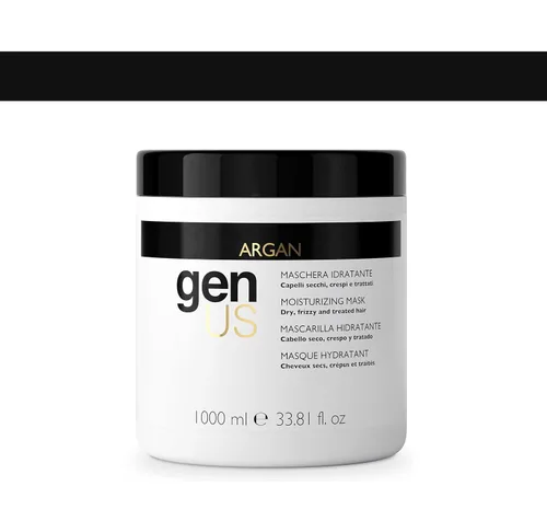 Vista 5 de Genus Champú hidratante de argán para el cabello, enriquecido con aceite de argán y linaza para cabello seco, encrespado, tratado, hidratante
