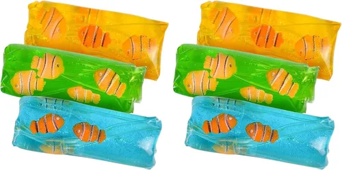 Vista 8 de ArtCreativity Juego de 3 juguetes para ansiedad con figuras de pez payaso y purpurina en el interior, juguetes para aliviar el estrés para niños