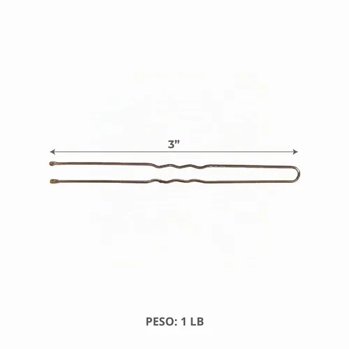 Vista 3 de ForPro Horquillas para el cabello (320 unidades aproximadas), marrón, 3 pulgadas de largo, con punta de bola, rizado, no dañante, 1 libra.