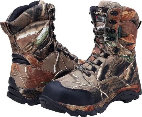 Vista 6 de R RUNFUN Men's Hunting Boots, Camouflage Waterproof Insulated Winter Boots, Lightweigh, Durable and Anti-slip Outdoor Hunting Shoes for Trekking