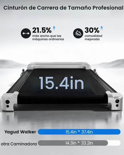 Vista 5 de Yagud Walking Pad, Walking Pad Treadmill for Home Office, Portable Under Desk Treadmill with Remote Control and LED Display, Walking Jogging Running
