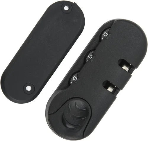 Vista 7 de Cerradura de equipaje de aleación de zinc, cerradura de contraseña de maleta de 3 dígitos, aspecto negro esmerilado para viajes