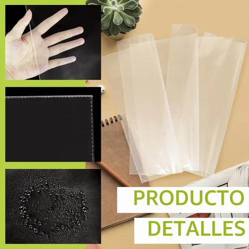 Vista 3 de VOKOY - 50 paquetes de fundas de plástico sin agujeros de 8.5x11 pulgadas para papel, fundas transparentes de tamaño carta resistentes para hojas
