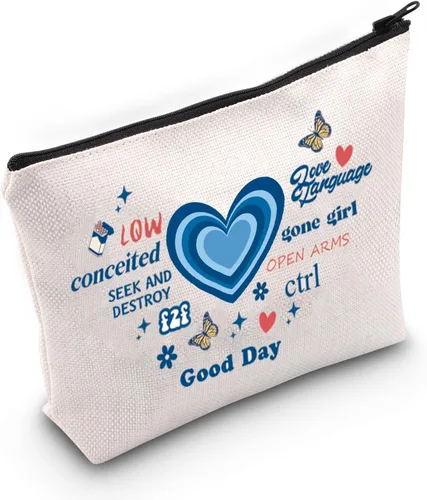 Vista 7 de BWWKTOP Singer Album Cosmético Bolsa de Maquillaje Cantante Concierto Fans Regalo Cantante Maquillaje Cremallera Bolsa Bolsa Cantante Mercancía
