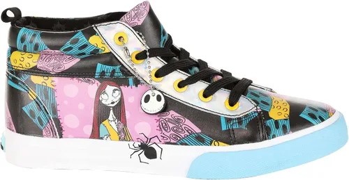 Vista 6 de Zapatos Sally de Nightmare Before Christmas para adultos, con licencia oficial de Disney, tenis de patchwork para mujer