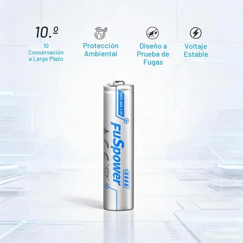 Vista 5 de Pilas alcalinas AAA de 1.5 V: baterías triple A de larga duración, paquete de 16 – Potencia de alta capacidad para teclado de ratones de control