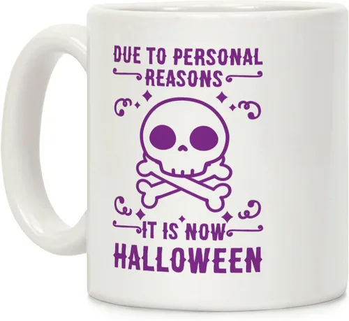 Vista 98 de LookHUMAN Tazas de Halloween Taza de café de Halloween - Tazas de café para decoración ideales para amantes y entusiastas de la decoración - Taza