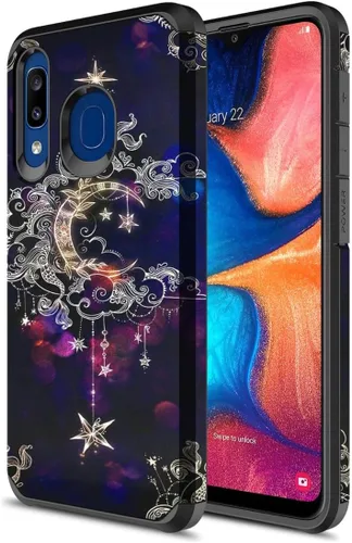 Vista 10 de Rosebono - Funda compatible con Samsung Galaxy A20/A30/A50, funda rígida híbrida delgada, a la moda, linda funda de silicona colorida para Samsung