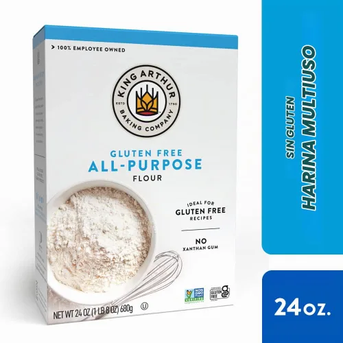 Vista 3 de King Arthur Harina multiusos sin gluten, 24 onzas (paquete de 1) - Proyecto verificado sin OMG, certificado Kosher