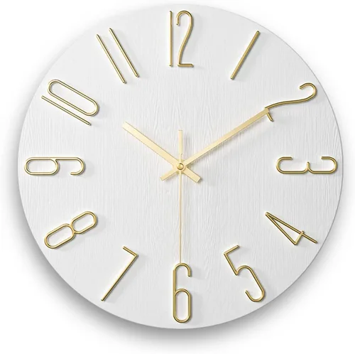 Vista 11 de Reloj de pared, reloj silencioso, reloj de pared que funciona con pilas, reloj de pared moderno de 12 pulgadas, adecuado para oficinas, salas