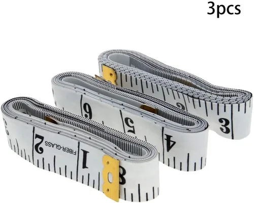 Vista 2 de Bettomshin Cinta métrica suave de 79 pulgadas, doble escala, cinta de fibra de vidrio, regla flexible de costura corporal para costura a medida