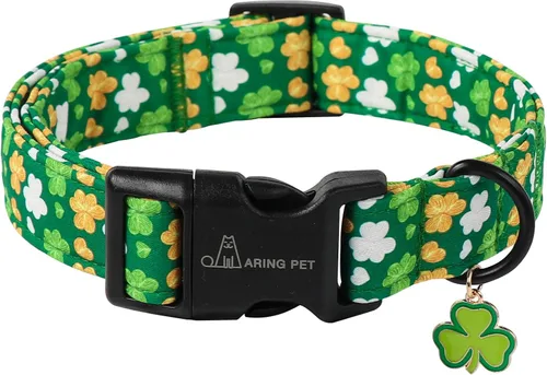 Vista 11 de ARING PET Collar de Navidad para perro, lindo collar de copos de nieve populares rojo y verde con hebilla de liberación rápida para cachorros