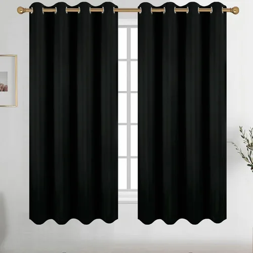 Vista 143 de Diraysid Cortinas opacas beige con ojales para dormitorio, con aislamiento térmico, cortinas de oscurecimiento de habitación, 38 x 54 pulgadas, 2