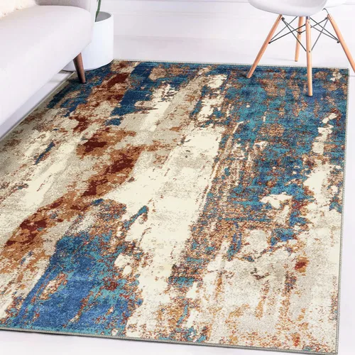 Vista 19 de LUXE WEAVERS Lagos Collection - Alfombra de área abstracta beige de 2x3