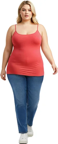 Vista 393 de Emmalise Camisola larga casual básica para mujer, con tirantes ajustables, top en capas