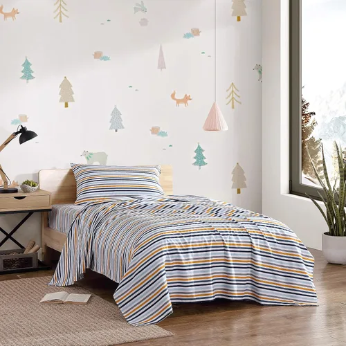 Vista 21 de Eddie Bauer Kids - Juego de sábanas Queen con sábana bajera elástica y fundas de almohada Soft Fabric, Fully Elastic Fitted Sheet, Deep Pocket