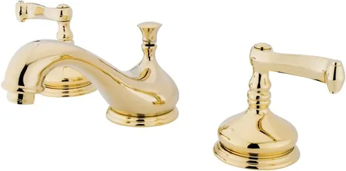 Vista 5 de Kingston Brass KS1168FL Royale - Grifo de lavabo generalizado, níquel cepillado