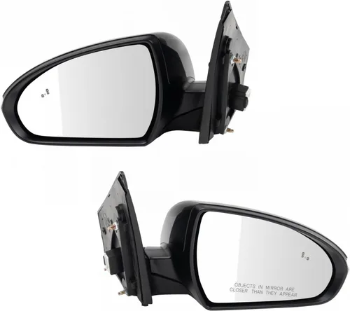 Vista 56 de TRQ Conjunto de 2 piezas de espejo lateral para conductor y pasajero, ajuste eléctrico, sin calefacción, sin memoria, color negro, compatible