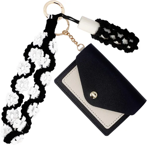 Vista 70 de BIHRTC Llavero de pulsera boho con soporte para lápiz labial, pulsera hecha a mano
