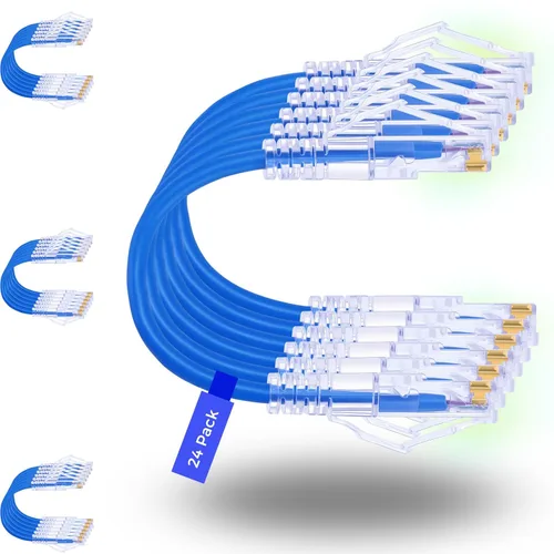 Vista 15 de Rapink Patch Cables Cat6/ Cat6a - Cable de conexión Ethernet Cat6 / Cat6a, compatible con 10G, cable de conexión Cat 6 sin enganches para panel