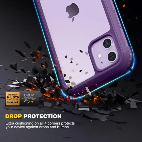 Vista 482 de DIACLARA - Funda transparente compatible con iPhone XR 6.1 pulgadas 2018