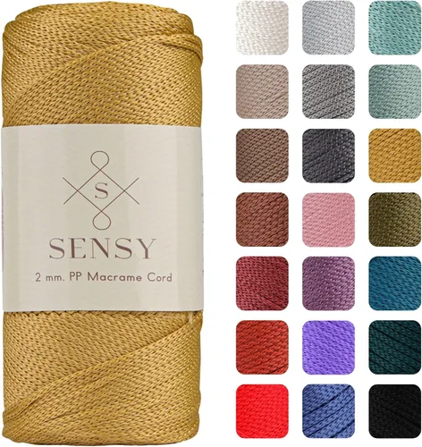 Vista 49 de Sensy Premium 2mm 229.5 metros de cuerda de poliéster 100% cordón de polipropileno Cordón de macramé 2mm Cordón para bolso de crochet Hilo