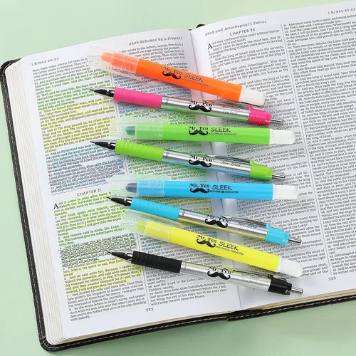 Vista 9 de Mr. Pen - Kit de diario bíblico con marcadores/resaltadores de Biblia y bolígrafos sin derrames, pestañas de Biblia, plantillas, regla, regalos