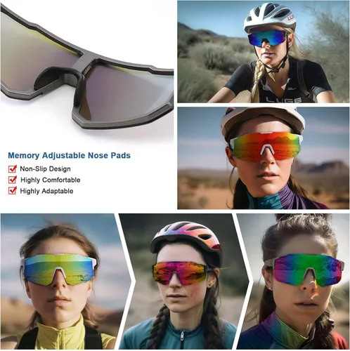 Vista 3 de Karsaer Vision Sports - Gafas de sol de béisbol para hombres y mujeres, visera de ciclismo, MTB para correr, conducir, pesca, béisbol, esquí