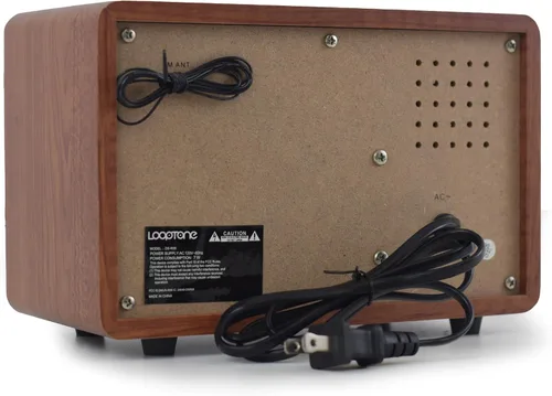 Vista 7 de Radio vintage AM FM Classic Retro Bluetooth con control de graves agudos
