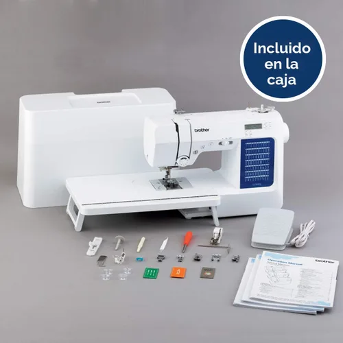 Vista 8 de Brother CS7000X Máquina de coser y acolchar computarizada, 70 puntadas integradas, pantalla LCD, mesa ancha, 10 prensatelas incluidos, blanco 70
