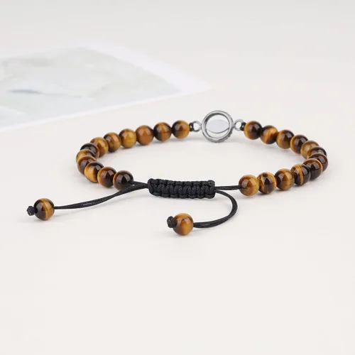 Vista 6 de COAI Pulsera de mal de ojo con cuentas de piedra
