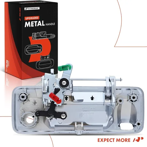 Vista 8 de A-Premium - Manija de portón trasero de metal mejorada - Compatible con Toyota Tacoma 2016-2023, Tundra 2014-2021 - Manija cromada con orificio