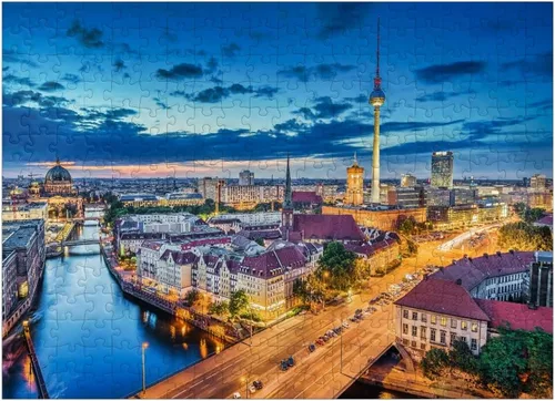 Vista 7 de MyPuzzle Skyline Berlin - Rompecabezas prémium de 100 piezas, fabricado en Estados Unidos
