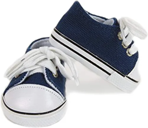 Vista 3 de American Fashion World Mocasines negros para muñecas de 18 pulgadas Calidad premium y diseño moderno Zapatos de muñeca Moda de zapatos