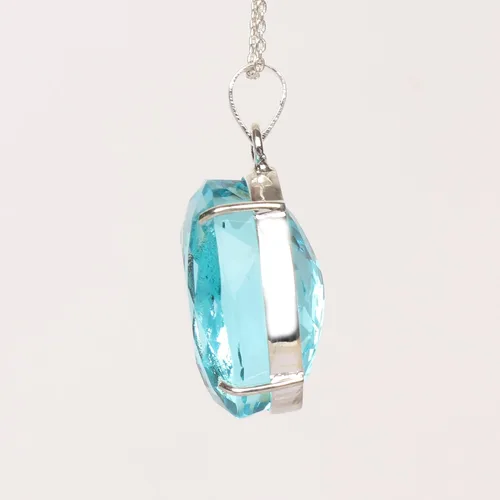 Vista 4 de GEMHUB Gemstone Pendant Without Chain 44 CT-135 CTOval Shape Sterling Silver Pendant Jewelry WomenGirls