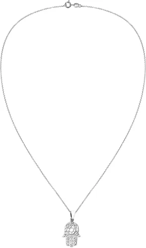 Vista 4 de AeraVida Hamsa o mano de Dios con la estrella de David collar con colgante de plata de ley 925 Collar Hamsa para mujer Collar de estrella de David