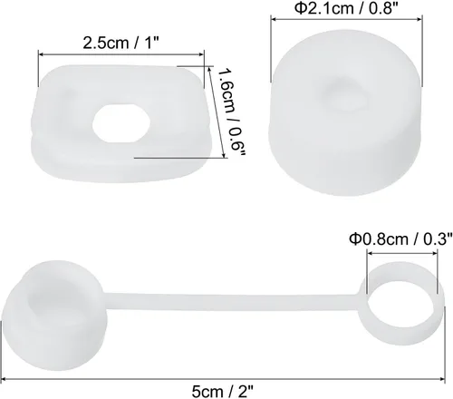 Vista 2 de Home and Garden Parts 1 Set/6Pcs Silicone Spill Stopper Accesorios para Taza de Paja 1.0 40oz/30oz Blanco #CN/251024/00157