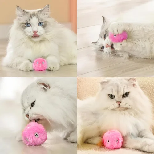 Vista 9 de 2 piezas Speedy Tail, pelota interactiva 2.0 de juguete para gatos para interiores, bolas automáticas de sprint rápido y bola de canciones, juguetes