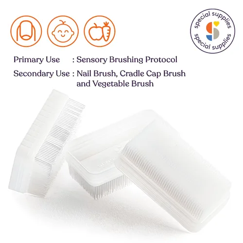 Vista 3 de Special Supplies Cepillo de terapia sensorial para cepillado ocupacional y sensorial, herramientas estimulantes y calmantes para niños y adultos