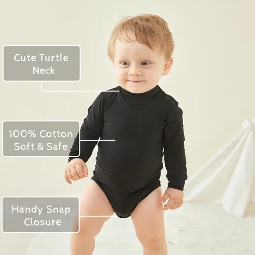 Vista 2 de pureborn Mameluco de algodón súper suave para bebés niños y niñas de 0 a 24 meses