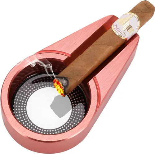 Vista 2 de Cenicero de viaje de cigarros, metal (oro rosa)