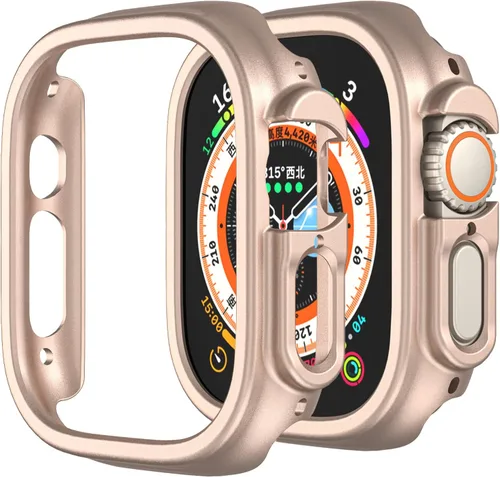 Vista 16 de Funda rígida de policarbonato compatible con Apple Watch Ultra 3/2/1 de 1.732 pulgadas, resistente a impactos, a prueba de golpes, con borde