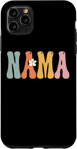 Vista 11 de iPhone 15 NAMA Retro Groovy Print Mom Cute Mother's Day Funny Grandma Case