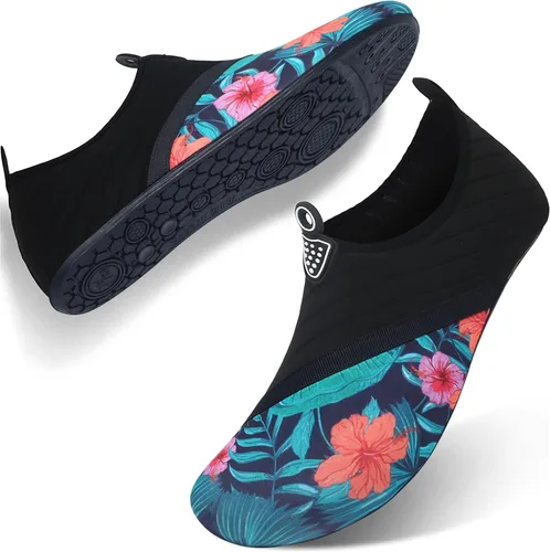 Vista 4 de QACOHU Zapatos de agua para hombre y mujer, zapatos de agua de secado rápido para buceo, surf, natación, playa, yoga